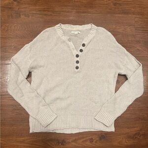 American Eagle Outfitters Grey V-Neck Sweater